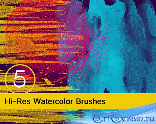 Hi-Res Watercolor Brushes for Photoshop