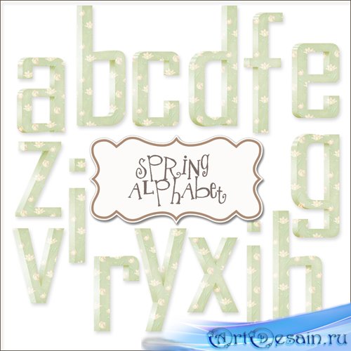 Scrap-kit - Green Spring Alphabet