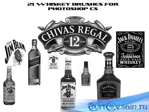 Whiskey brushes for photoshop -    