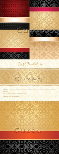    / Vintage invitation background in vecto ...