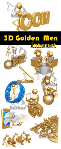 3D gold men - Internet /   3D - 