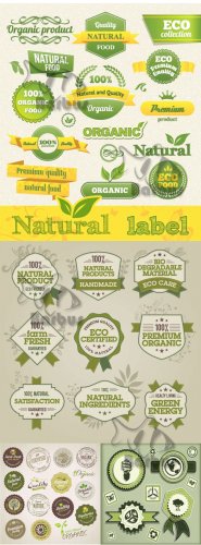 Vector Natural, Eco,  Bio label /  ,     ...