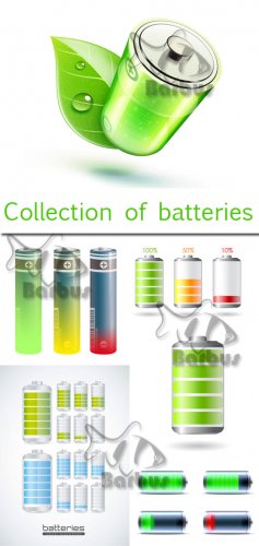 Collection of batteries /   - Vector stock