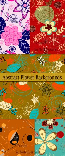      / Vector - Abstract flower backgrounds