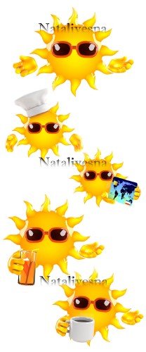      / Summer sun on white background - Stock phot ...