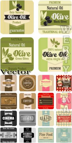   -   / Food labels - vector clipart