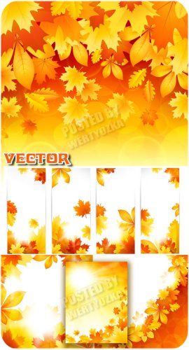     / Autumn backgrounds and banners - vector