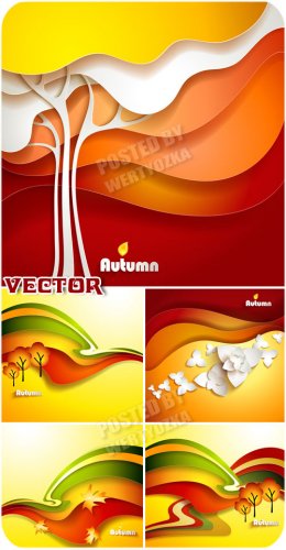  ,  / Autumn backgrounds, creative - vector