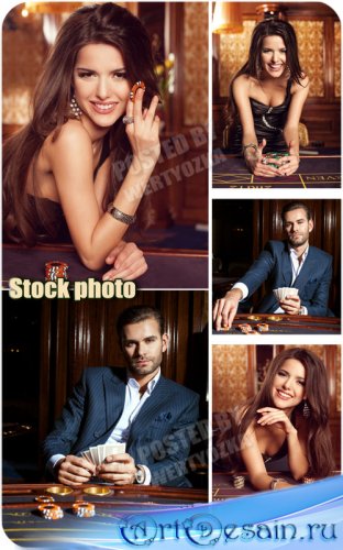 ,   ,   / Casino, a man and a woman, gambl ...