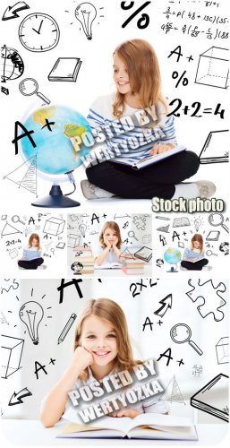     / Girl schoolgirl  - stock photos