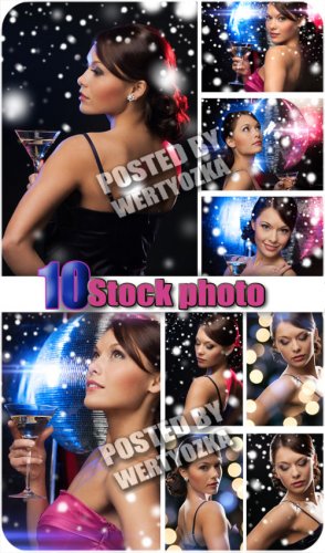     / Girl and a new year's eve - stock photo