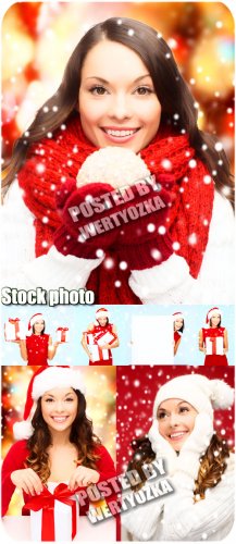    / Charming christmas girl - stock photos