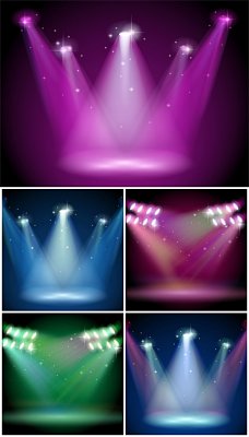  ,   / Lighting spotlights, vector backgrounds